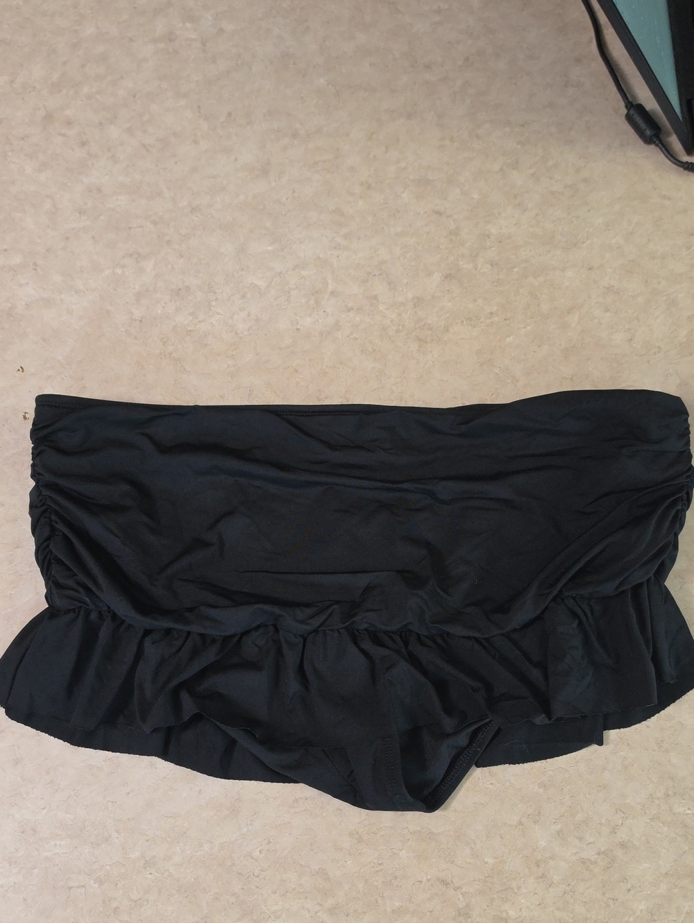 Apt 9 Black Ruffled Bandeau Swim Skirt